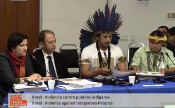 Read more about the article “O meu povo está sofrendo genocídio no Brasil”, afirmou líder indígena em audiência na OEA
