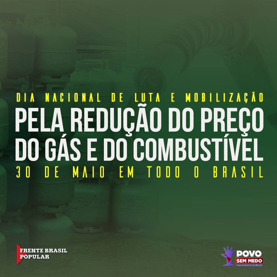 Read more about the article Frentes convocam dia de luta pela redução do preço do gás e do combustível