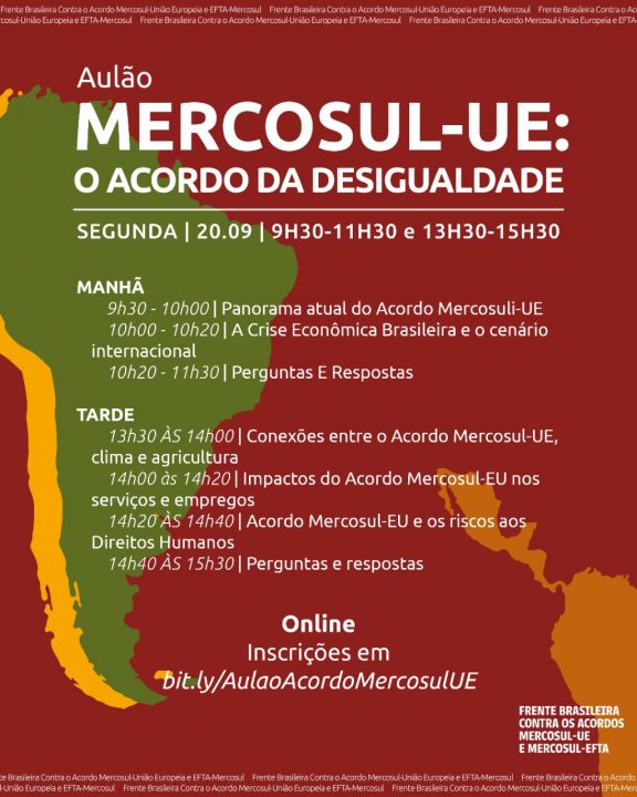Read more about the article Acordo da desigualdade: formação debate acordo Mercosul-UE