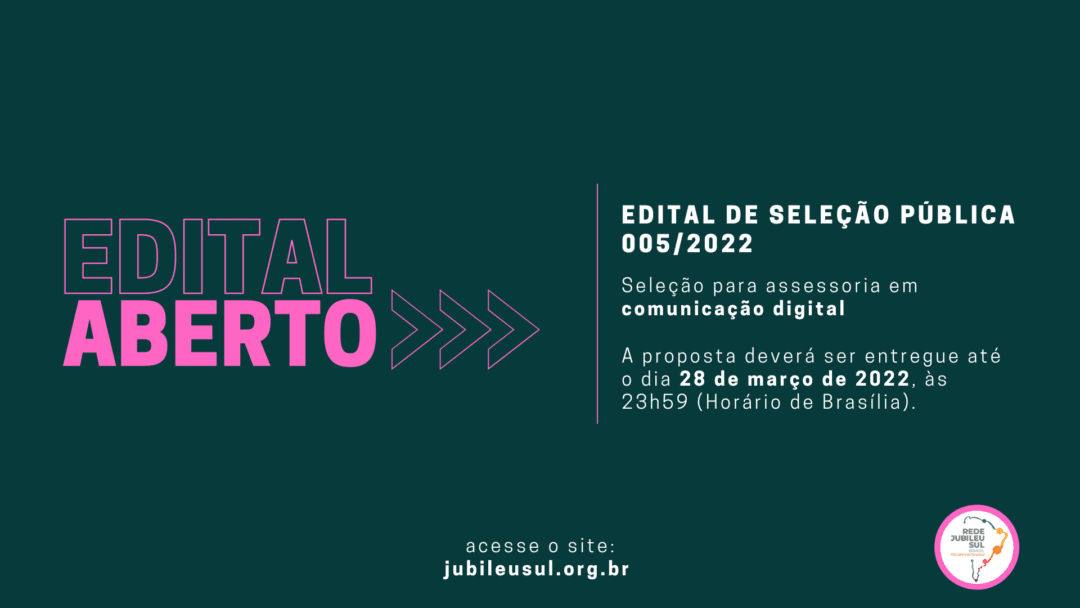 Read more about the article Edital de seleção pública 005/2022 – Assessoria em comunicação digital