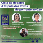 Inscreva-se! Transição energética, água e extrativismo pautam 2º debate de ciclo sobre o G20