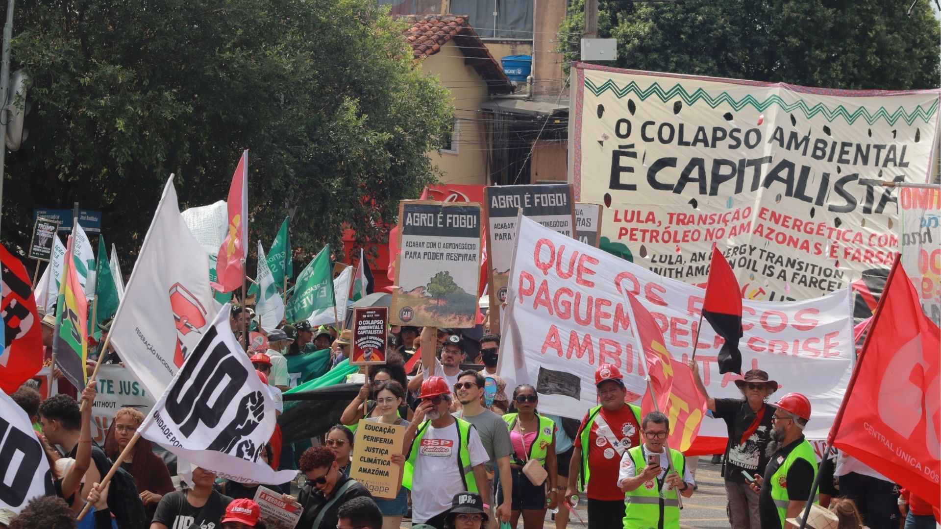 Marcha dos Povos pelo Clima durante a COP 30, em Belém do Pará. Foto: Marcelo Freire